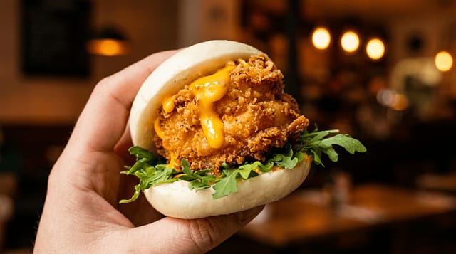 Crispy Shrimp Bao.